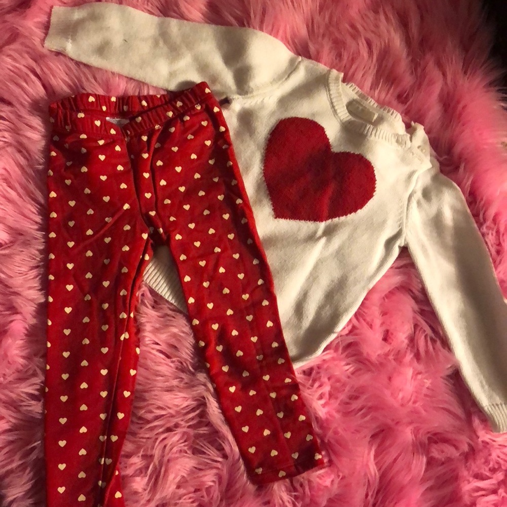 Valentine’s Day Sweater and leggings